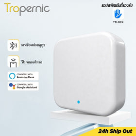 Tropernic G2 Ttlock Gateway อุปกรณ์ล็อคประตูอัจฉริยะ แบบใส่รหัสผ่าน ลายนิ้วมือ สําหรับ Amazon Alexa และ Google Home