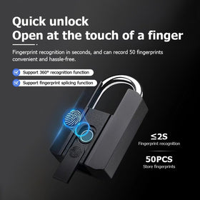 Tropernic 916 TTLOCK Smart Padlock IP67 บลูทูธ กันน้ํา ปลดล็อกด้วยระบบสแกนลายนิ้วมือ พร้อมกุญแจ แบบพกพา ชาร์จ USB สําหรับลิ้นชัก กระเป๋าเดินทาง โกดัง