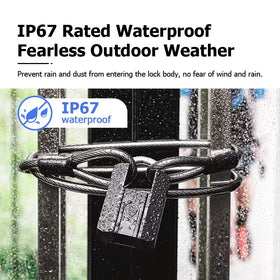 Tropernic 916 TTLOCK Smart Padlock IP67 บลูทูธ กันน้ํา ปลดล็อกด้วยระบบสแกนลายนิ้วมือ พร้อมกุญแจ แบบพกพา ชาร์จ USB สําหรับลิ้นชัก กระเป๋าเดินทาง โกดัง