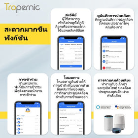 Tropernic DG01 TTLOCK Digital Door Lock จัดการผ่านแอป ตัวล็อคประตู ลายนิ้วมือ พร้อมกระดิ่ง ตัวล็อคประตูไฟฟ้า รหัสผ่าน ปลดล็อคระยะไกลผ่านแอป สำหรับประตูไม้ บ้านและโรงแรม