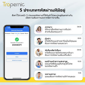Tropernic DG01 TTLOCK Digital Door Lock จัดการผ่านแอป ตัวล็อคประตู ลายนิ้วมือ พร้อมกระดิ่ง ตัวล็อคประตูไฟฟ้า รหัสผ่าน ปลดล็อคระยะไกลผ่านแอป สำหรับประตูไม้ บ้านและโรงแรม