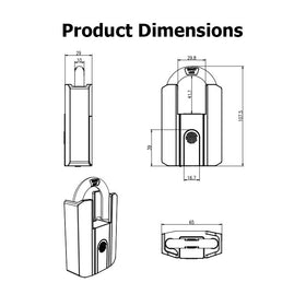Tropernic 916 TTLOCK Smart Padlock IP67 บลูทูธ กันน้ํา ปลดล็อกด้วยระบบสแกนลายนิ้วมือ พร้อมกุญแจ แบบพกพา ชาร์จ USB สําหรับลิ้นชัก กระเป๋าเดินทาง โกดัง