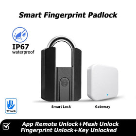 Tropernic 916 TTLOCK Smart Padlock IP67 บลูทูธ กันน้ํา ปลดล็อกด้วยระบบสแกนลายนิ้วมือ พร้อมกุญแจ แบบพกพา ชาร์จ USB สําหรับลิ้นชัก กระเป๋าเดินทาง โกดัง
