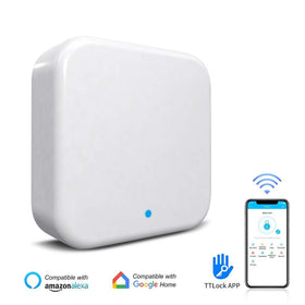 Tropernic G2 Ttlock Gateway อุปกรณ์ล็อคประตูอัจฉริยะ แบบใส่รหัสผ่าน ลายนิ้วมือ สําหรับ Amazon Alexa และ Google Home