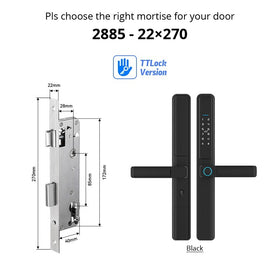 Tropernic F5 TTLOCK ล็อคประตูเลื่อนอัจฉริยะ 5 ใน 1 ล็อคดิจิตอลพร้อมฟังก์ชั่นออด แอป รีโมทปลดล็อคล็อคประตูอลูมิเนียมกันน้ําพร้อมปุ่มล็อคป้องกันอิ