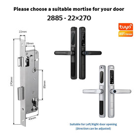 [ระบบไทย] Tropernic A6 Tuya WiFi Digital Door Lock พร้อมฟังก์ชั่นกริ่งประตู ล็อคประตูบานเลื่อน ปลดล็อคระยะไกลด้วยแอป ล็อคประตูแบบใช้ลายนิ้วมือและรหัสผ่านสำหรับประตูอลูมิเนียม