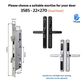 Tropernic A6 TTLOCK Digital Door Lock แอพปลดล็อคระยะไกล ล็อคประตูบานเลื่อนกันน้ำ ล็อคดิจิตอลลายนิ้วมือ Google Home Amazon Alexa