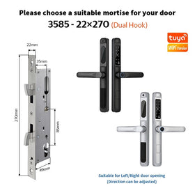 [ระบบไทย] Tropernic A6 Tuya WiFi Digital Door Lock พร้อมฟังก์ชั่นกริ่งประตู ล็อคประตูบานเลื่อน ปลดล็อคระยะไกลด้วยแอป ล็อคประตูแบบใช้ลายนิ้วมือและรหัสผ่านสำหรับประตูอลูมิเนียม