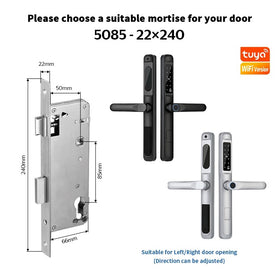 [ระบบไทย] Tropernic A6 Tuya WiFi Digital Door Lock พร้อมฟังก์ชั่นกริ่งประตู ล็อคประตูบานเลื่อน ปลดล็อคระยะไกลด้วยแอป ล็อคประตูแบบใช้ลายนิ้วมือและรหัสผ่านสำหรับประตูอลูมิเนียม