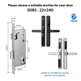 Tropernic A6 TTLOCK Digital Door Lock แอพปลดล็อคระยะไกล ล็อคประตูบานเลื่อนกันน้ำ ล็อคดิจิตอลลายนิ้วมือ Google Home Amazon Alexa