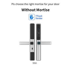 Tropernic F5 TTLOCK ล็อคประตูเลื่อนอัจฉริยะ 5 ใน 1 ล็อคดิจิตอลพร้อมฟังก์ชั่นออด แอป รีโมทปลดล็อคล็อคประตูอลูมิเนียมกันน้ําพร้อมปุ่มล็อคป้องกันอิ