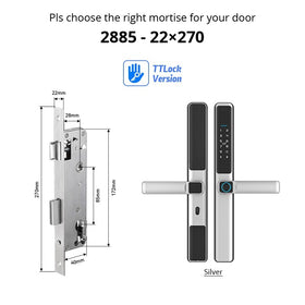 Tropernic F5 TTLOCK ล็อคประตูเลื่อนอัจฉริยะ 5 ใน 1 ล็อคดิจิตอลพร้อมฟังก์ชั่นออด แอป รีโมทปลดล็อคล็อคประตูอลูมิเนียมกันน้ําพร้อมปุ่มล็อคป้องกันอิ